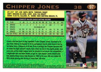 1997 Topps Chrome #97 Chipper Jones Back
