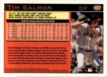 1997 Topps Chrome #107 Tim Salmon Back