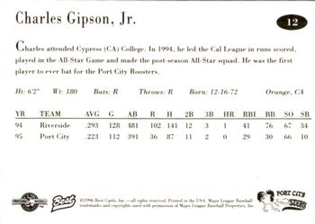 1996 Best Port City Roosters #12 Charles Gipson Back