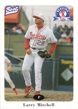 1996 Best Reading Phillies #9 Larry Mitchell Front