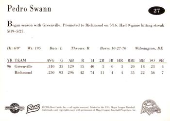 1996 Best Richmond Braves Update #27 Pedro Swann Back