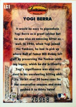 1993 Ted Williams - Gene Locklear Collection #LC1 Yogi Berra Back
