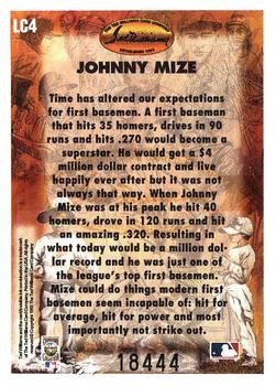 1993 Ted Williams - Gene Locklear Collection #LC4 Johnny Mize Back