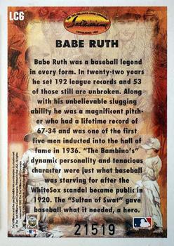 1993 Ted Williams - Gene Locklear Collection #LC6 Babe Ruth Back