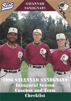1996 Best Savannah Sand Gnats #1 John Shoemaker / Ed Correa Front