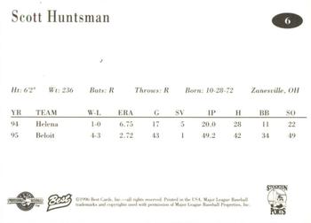 1996 Best Stockton Ports #6 Scott Huntsman Back