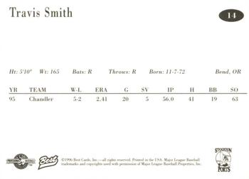 1996 Best Stockton Ports #14 Travis Smith Back