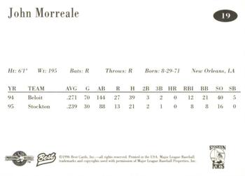 1996 Best Stockton Ports #19 John Morreale Back