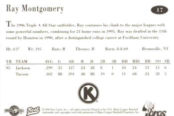 1996 Best Tucson Toros #17 Ray Montgomery Back