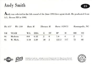 1996 Best West Michigan Whitecaps #25 Andy Smith Back