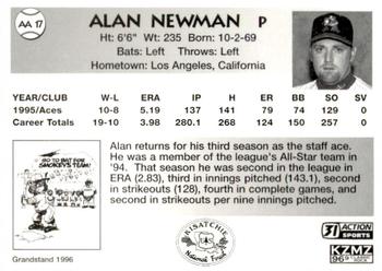 1996 Grandstand Alexandria Aces Smokey #AA17 Alan Newman Back