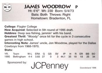 1996 Grandstand Bellingham Giants #BG 19 James Woodrow Back