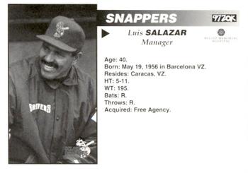 1996 Beloit Snappers #NNO Luis Salazar Back