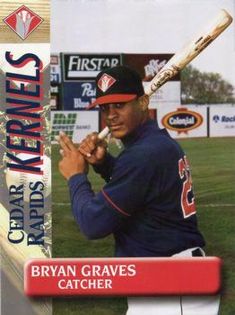 1996 Cedar Rapids Kernels #NNO Bryan Graves Front