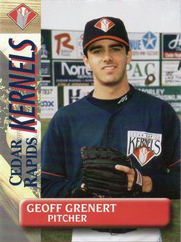 1996 Cedar Rapids Kernels #NNO Geoff Grenert Front