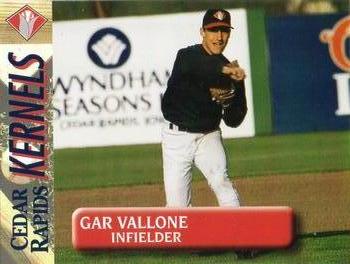 1996 Cedar Rapids Kernels #NNO Gar Vallone Front