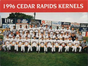 1996 Cedar Rapids Kernels #NNO Team Photo Front