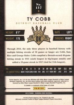 2015 Panini Diamond Kings #137 Ty Cobb Back