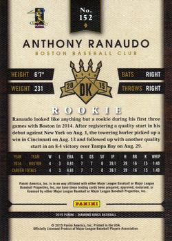 2015 Panini Diamond Kings #152 Anthony Ranaudo Back