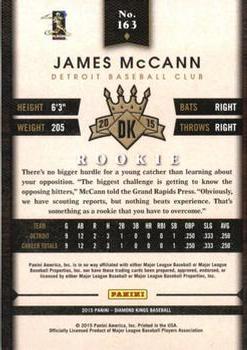 2015 Panini Diamond Kings #163 James McCann Back