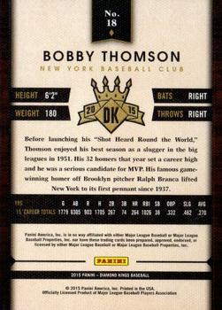 2015 Panini Diamond Kings #18 Bobby Thomson Back