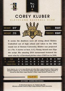 2015 Panini Diamond Kings #32 Corey Kluber Back