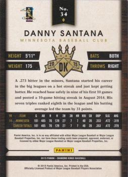 2015 Panini Diamond Kings #34 Danny Santana Back