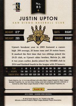 2015 Panini Diamond Kings #83 Justin Upton Back