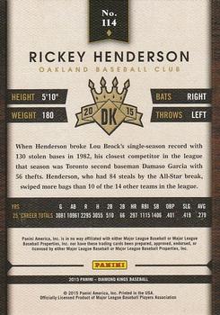 2015 Panini Diamond Kings #114 Rickey Henderson Back