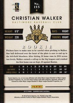 2015 Panini Diamond Kings #155 Christian Walker Back