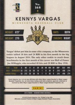 2015 Panini Diamond Kings #168 Kennys Vargas Back