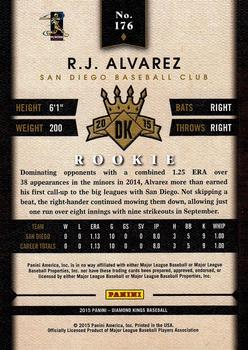 2015 Panini Diamond Kings #176 R.J. Alvarez Back