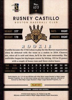 2015 Panini Diamond Kings #177 Rusney Castillo Back