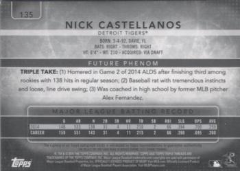2015 Topps Triple Threads #135 Nick Castellanos Back