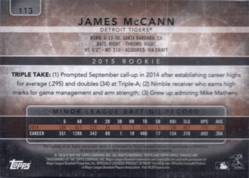 2015 Topps Triple Threads #113 James McCann Back