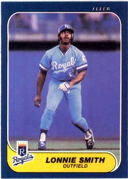 1986 Fleer #21 Lonnie Smith Front