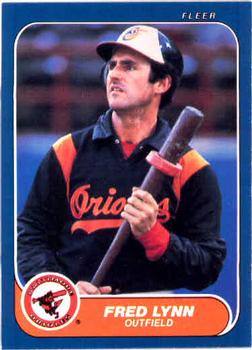 1986 Fleer #278 Fred Lynn Front