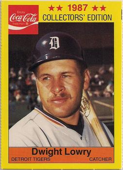 1987 Coca-Cola Detroit Tigers #11 Dwight Lowry  Front
