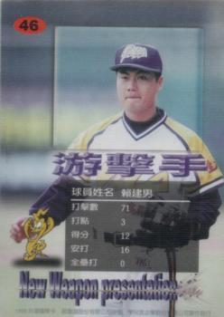 1998 Taiwan Major League Red Boy New Weapon Presentation #46 Chien-Nan Lai Back