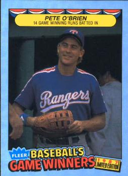 1987 Fleer Baseball's Game Winners #31 Pete O'Brien Front