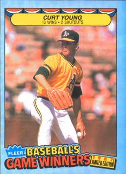 1987 Fleer Baseball's Game Winners #44 Curt Young Front