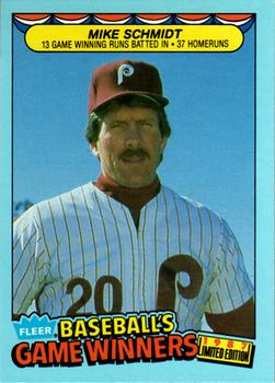 1987 Fleer Baseball's Game Winners #40 Mike Schmidt Front