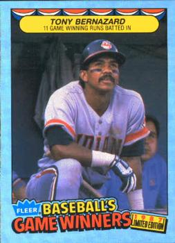 1987 Fleer Baseball's Game Winners #4 Tony Bernazard Front