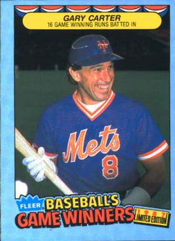 1987 Fleer Baseball's Game Winners #9 Gary Carter Front