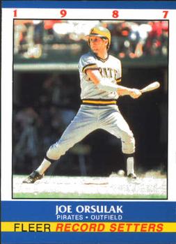 1987 Fleer Record Setters #28 Joe Orsulak Front