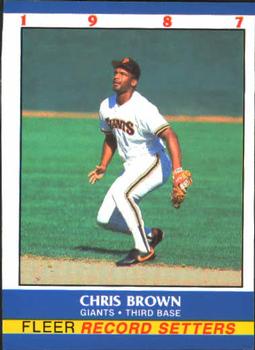 1987 Fleer Record Setters #2 Chris Brown Front