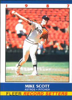 1987 Fleer Record Setters #36 Mike Scott Front