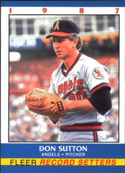 1987 Fleer Record Setters #37 Don Sutton Front