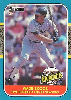 1987 Donruss Highlights #44 Wade Boggs Front
