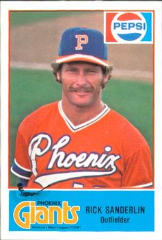 1978 Cramer Phoenix Giants #12 Rick Sanderlin Front